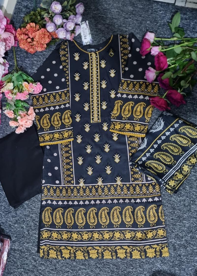 Product Introduction of Classic Readymade 3pc Fatima Designer Dhanak Sequence EMB With Wool Shawl 3 Piece Fancy Dhank Shirt With Wool Shawl 3 Piece Suit Embroidery Daman Bazo lace Border Matching Trouser Embroidered Long Sleeve Ethnic Shirt Matching wool Shawl Comfort Womenswear 2