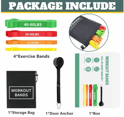 Exercise Bands Resistance Bands for Working Out,Pull Up Bands Set,at Home Workout Equipment,Workout Bands for Men and Women,Stretch Bands 1