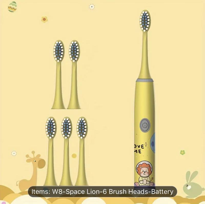Product Introduction of 1 Set Electric Toothbrush, Space Series, Kids Battery Operated, Brush Heads, Soft Bristles, Smart Brushing, One-Button Start, Oral Care, Gum Health, Battery Powered, No Batteries Included 2