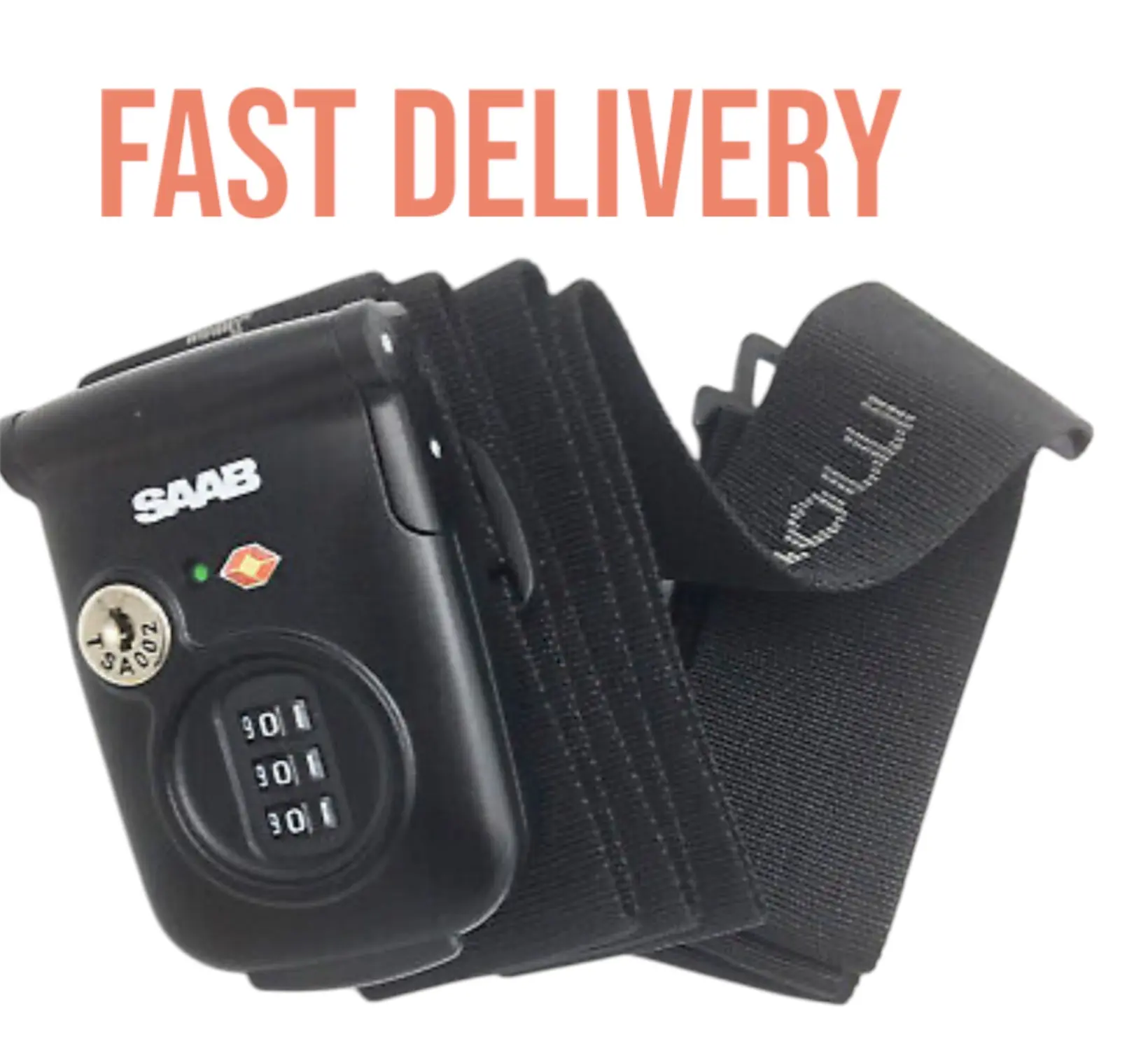 Luggage Strap 80'' Adjustable Suitcase Tie Belts + Combination Safety Lock Saab