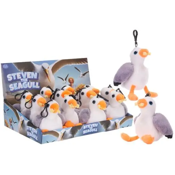 Steven the Seagull With Chip 13cm Plush Bag Clips (1 Supplied)