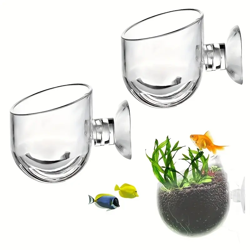 2pcs Red Worm Feeder, Aquarium Plant Pot, Plastic Fish Tank Plants Holder Aquarium Planter 8
