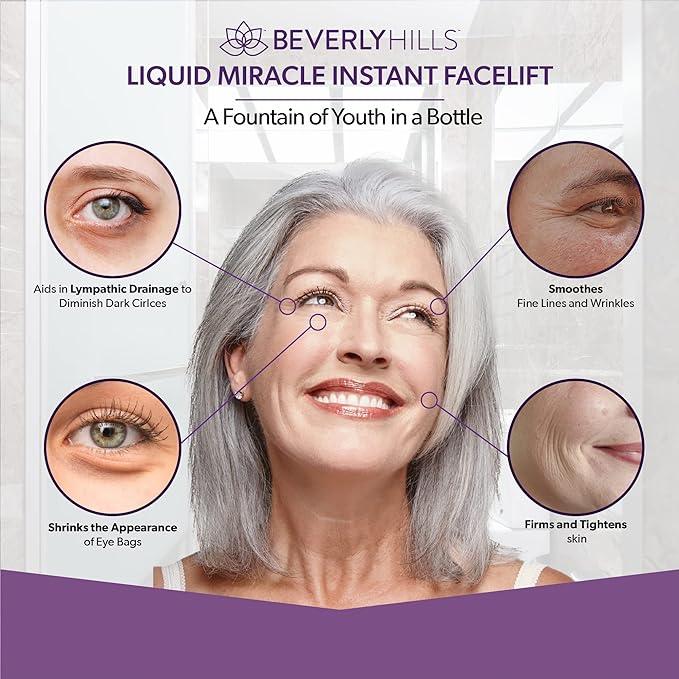 Instant Facelift Anti Aging Eye Serum Beverly Hills Treatment for Dark Circles, Puffy Eyes, Wrinkles, Under Eye Bags, Fine Lines, and Crows Feet that Works Within 90 Seconds | 30mL 1