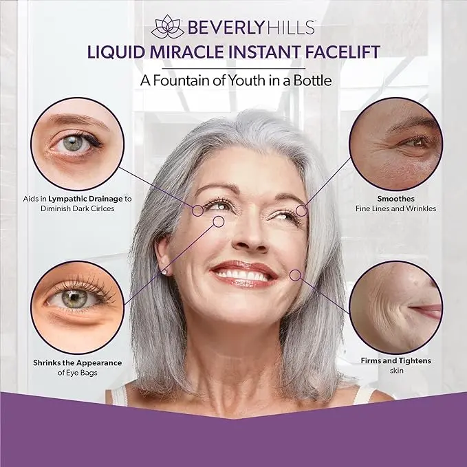 Instant Facelift Anti Aging Eye Serum Beverly Hills Treatment for Dark Circles, Puffy Eyes, Wrinkles, Under Eye Bags, Fine Lines, and Crows Feet that Works Within 90 Seconds | 30mL 1