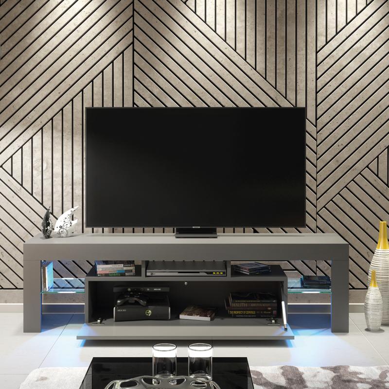 Aria TV Unit 160cm with High Gloss Doors and LED Lighting - Creative Furniture 8
