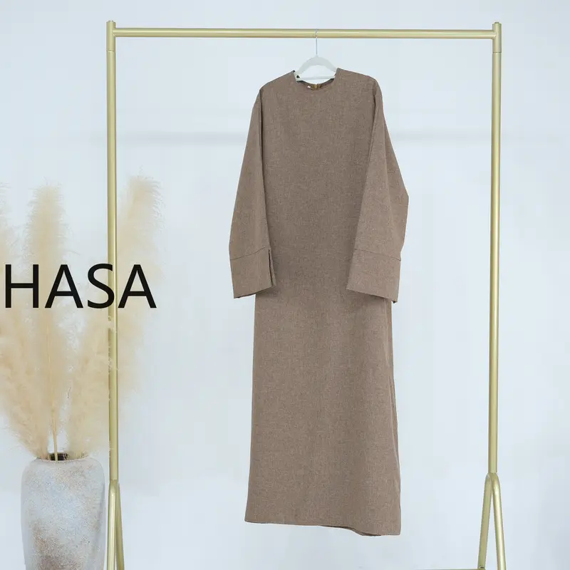 HASA HS4855 Casual Large-size Solid Color Dress, Low-key Fashion Sense 3