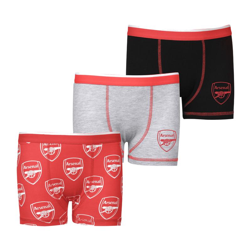 Arsenal F.C. Boys Boxers | Boys Boxer Shorts Pack of 3 | Arsenal Gifts For Boys | Multipack Underwear For Boys 0