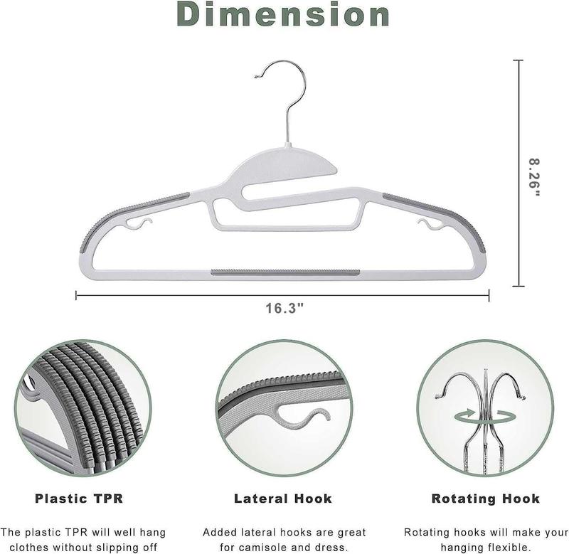 Non-Slip Heavy Duty White Plastic Coat Hangers Adult Size,50,80,100 pak hanger 7