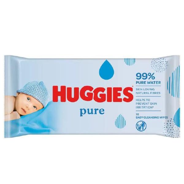 Baby Wet Pure Extra Care Wipes - Pure Baby Wipes - Pack of 10 (10 x 56 Packs, Total 560 Wipes) Maxi Pack for Gentle Cleaning and Protection huggies 2