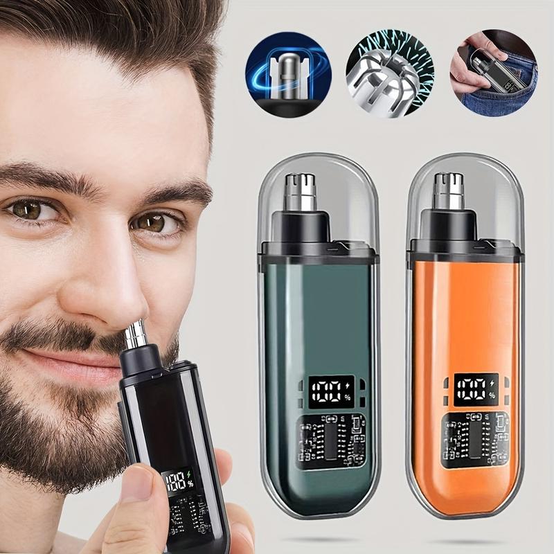 Product Introduction of 150mAh Rechargeable Nose and Ear Hair Trimmer for Men, Portable Electric Nasal Hair Clippers, Mini Compact Design, Fast Charging via Computer & Car USB Interface, Plastic Material, Suitable for Ages 14+ 0
