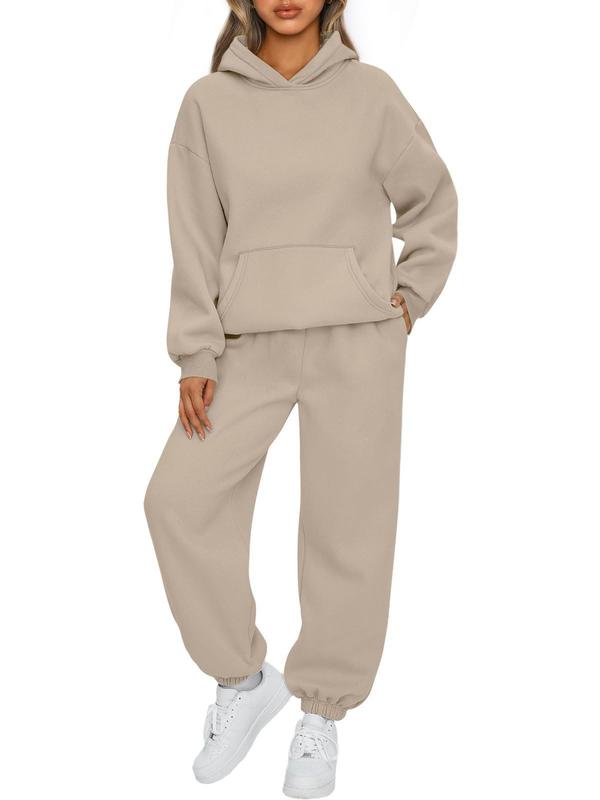 2024New FallWinter Women'S Two-Piece Casual Hoodie Tracksuit Pantsuit Womenswear Check Overalls Underwear 2