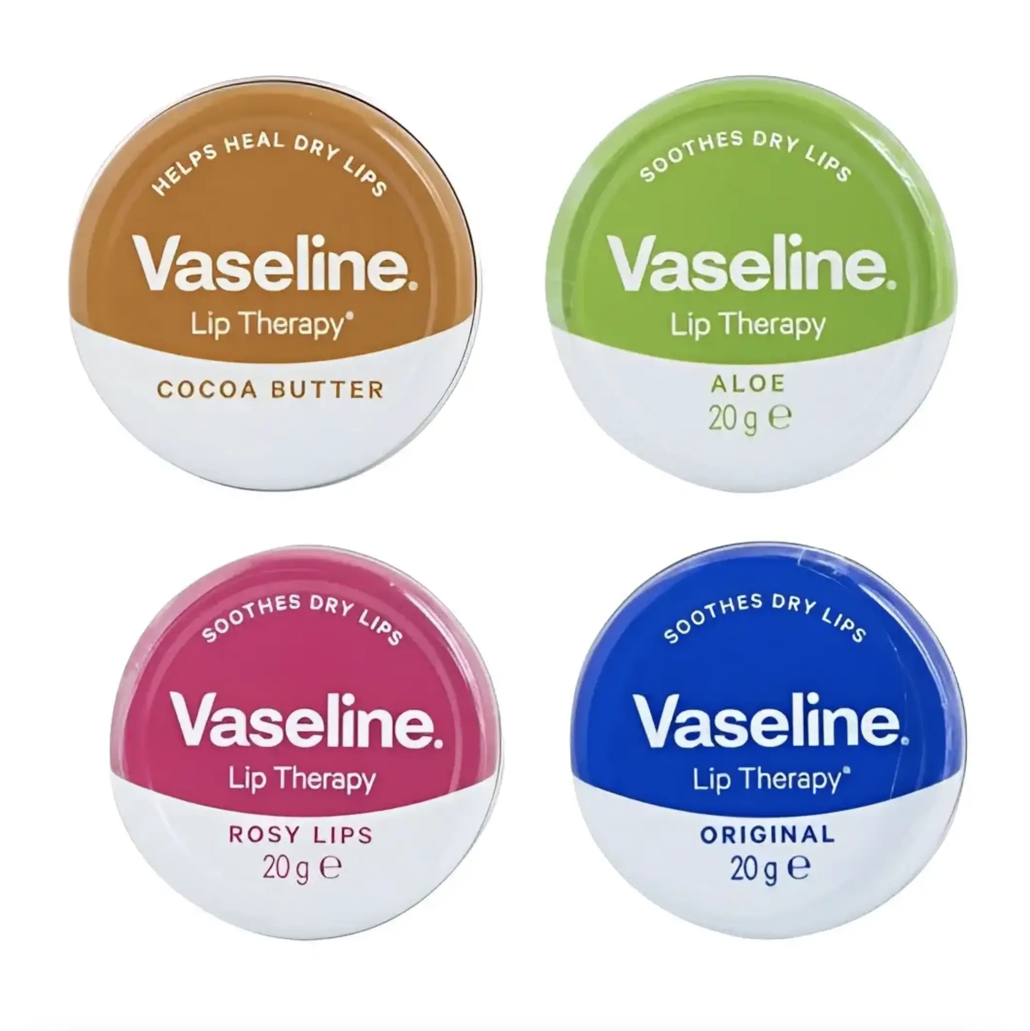 Vaseline Lip Therapy Balm Petroleum Jelly 20g Pocket Size Pots