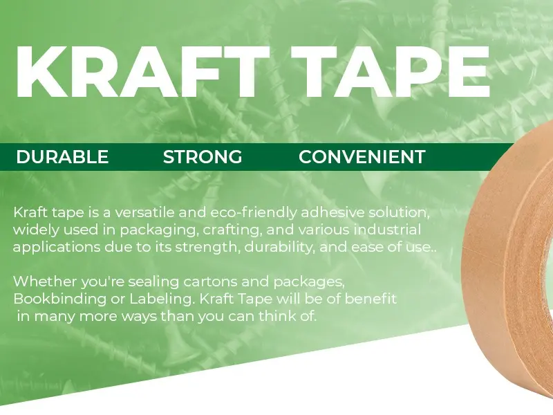 On1shelf Biodegradable Kraft Carton Sealing Tape 24mm-50m Long, 100% Recyclable & Sustainable Packing Solution 8