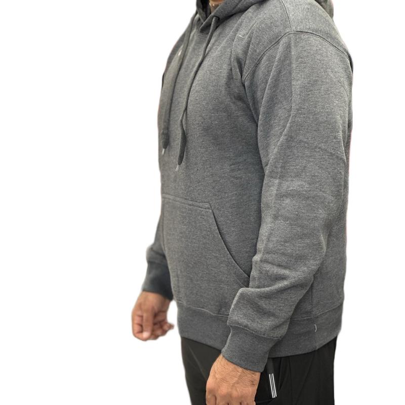 Men's Plain Fleece Lined Hoodie for All Weather - Quality Fabric - Sweaters, Menswear Stylish Day Pullover Tops Outdoor Small Underwear 1