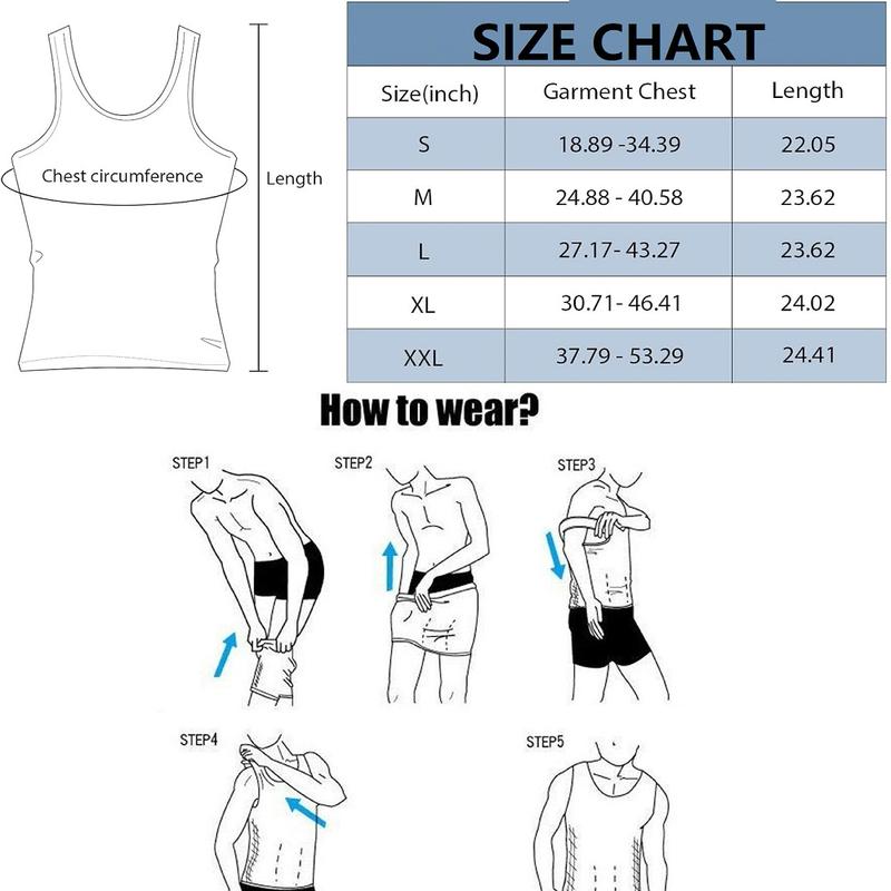 Men's Compression Shirts Tank Tops Undershirts Mens Slimming Body Shaper Vest Sleeveless Abdomen Slim Vest Fitness Workout 4