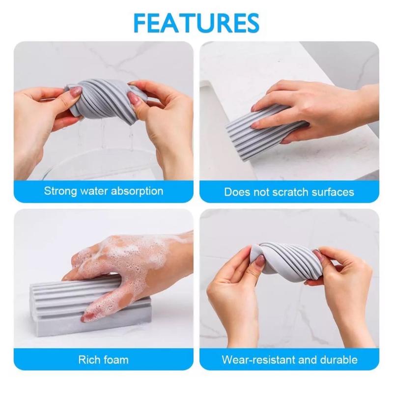 Damp Duster,Magical Dust Cleaning Sponge,One Size duster for cleanig Dust Cleaning Sponges Damp Clean Duster Sponge Sponge Cleaning Brush Household Cleaner 5