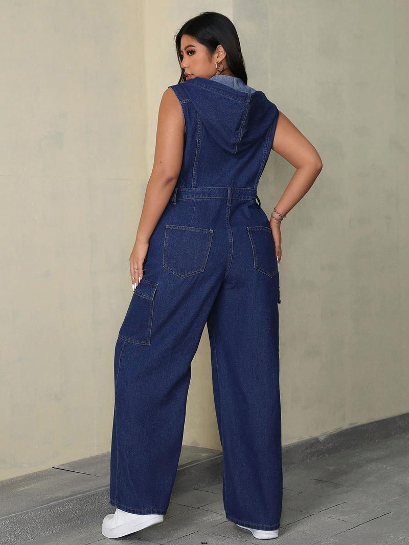 Product Introduction of Jumpsuit Casual Summer ICON Women's Hooded Jeans 6