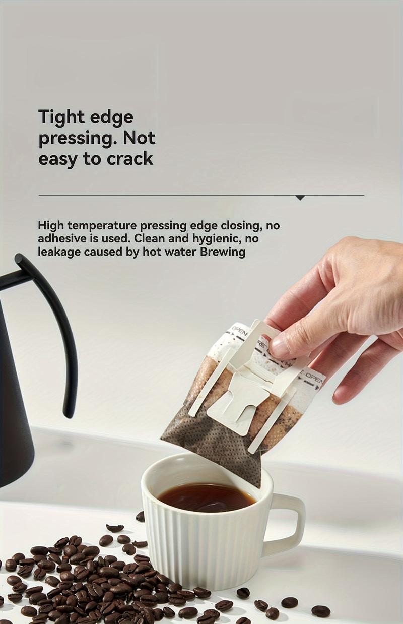 Product Introduction of 50pcs/Pack Guaranteed Portable Drip Filter Cup Coffee Filter Paper Net Bag 2