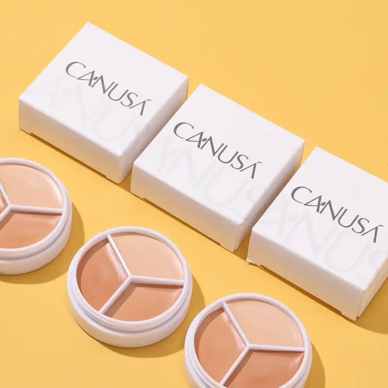 Canusa Concealer Full Coverage Tri-Color Foundation with Waterproof Formula - Flawless 3