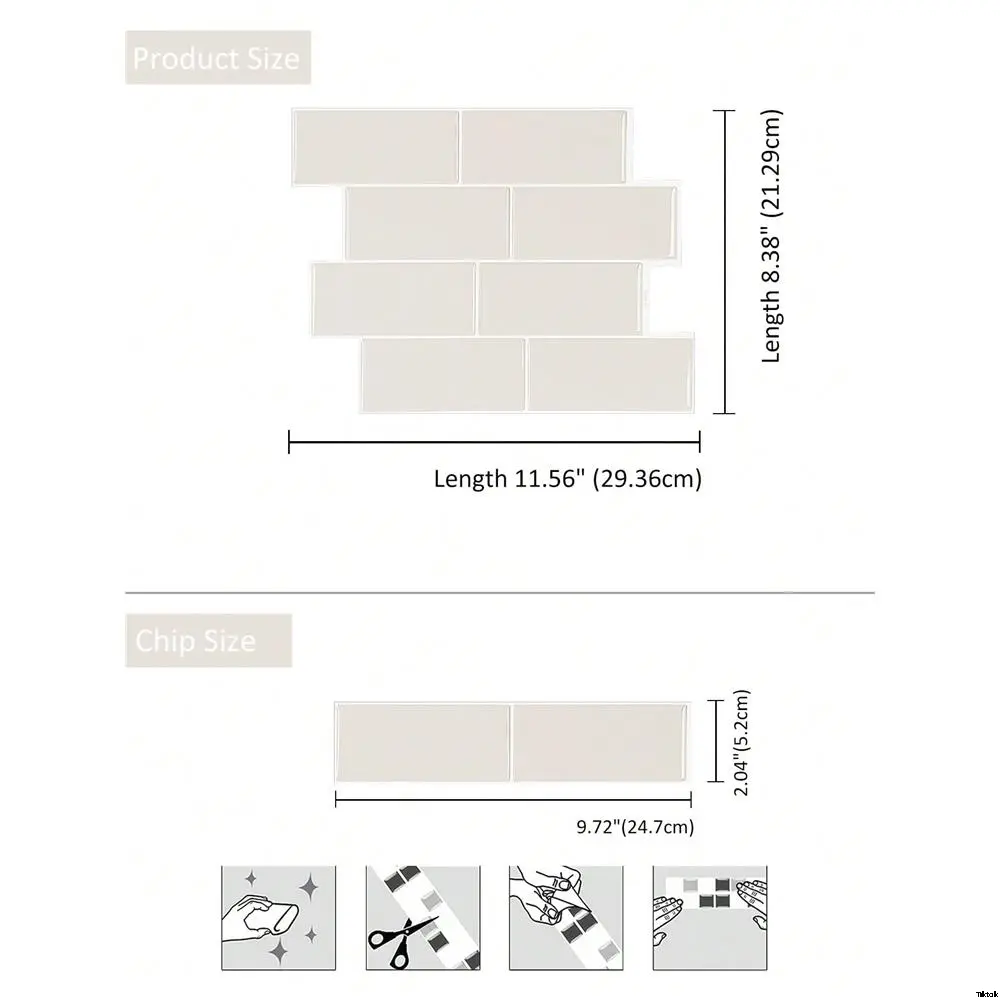 Layout Festive Suit Backsplash Back Bathroom Kitchen Sticker Wall Tiles Sticky Self Removable, Tile DIY Wall Panel Texture 3D Pattern Brick Waterproof