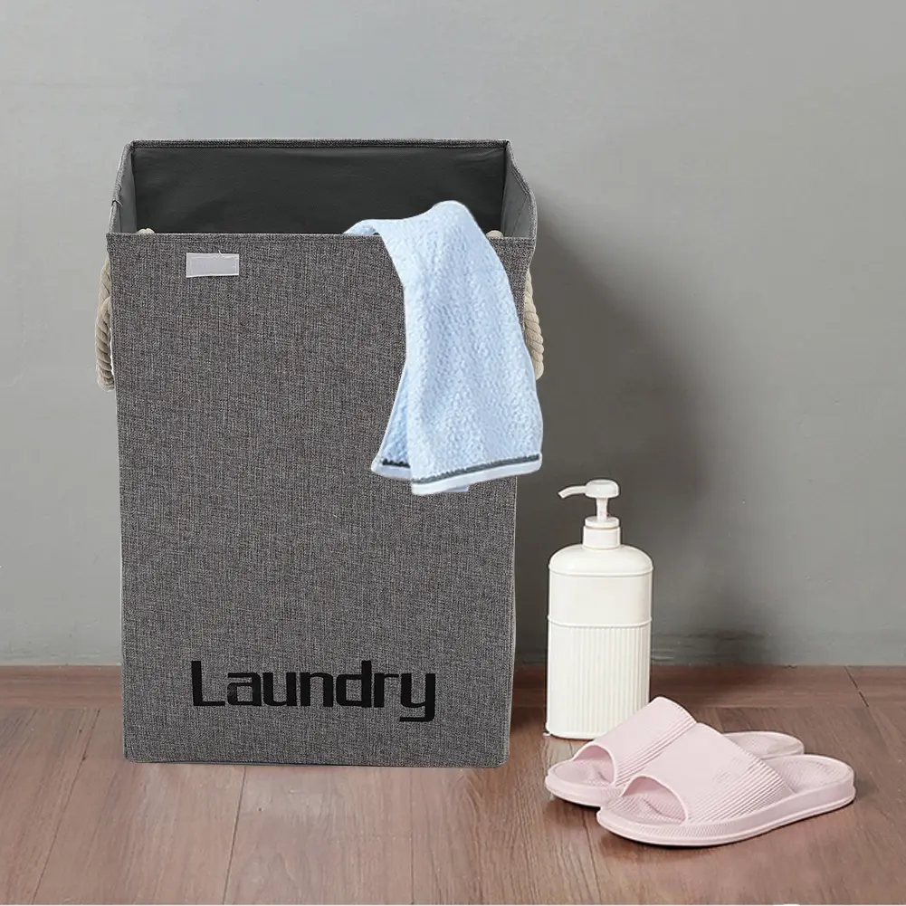 Livingandhome Large Laundry Baskets Washing Clothes Storage Folding Basket Hamper with Lid Organiser