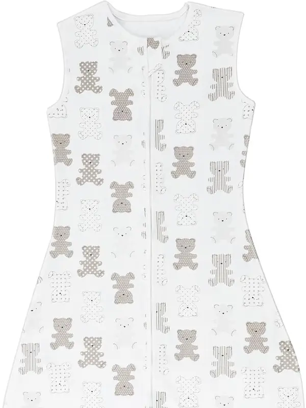Baby Sleeping Bag, 0.5 Tog Sleeping Bag 6 to 18 Months, Sleeping Bag Baby with Adjustable Length 65-85cm, Soft Cotton Breathable Summer Infant Toddler sleeping bag, Animals Print 0