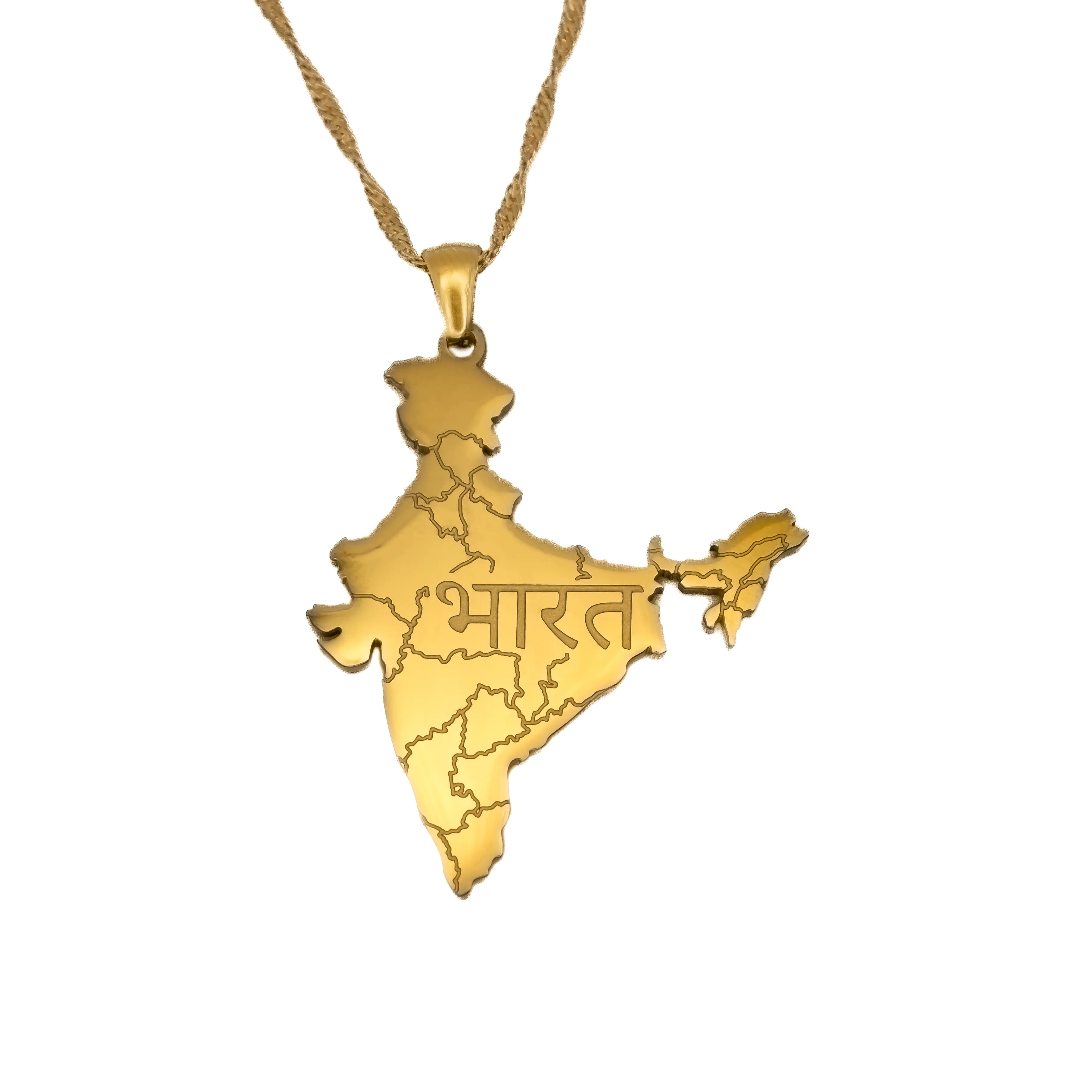 India Map Necklace