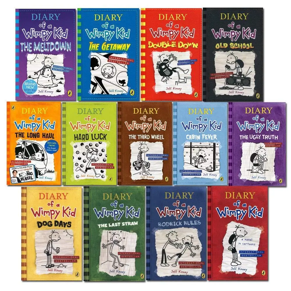 Diary of a Wimpy Kid Books Complete Collection Set by Jeff Kinney - Children's Literature