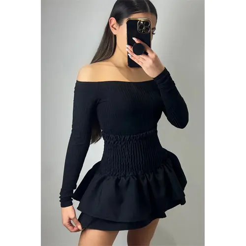Ladie Frill Mini RARA Skirt Women Tartan Check Pleated Gathered Short Mini Skirt 3