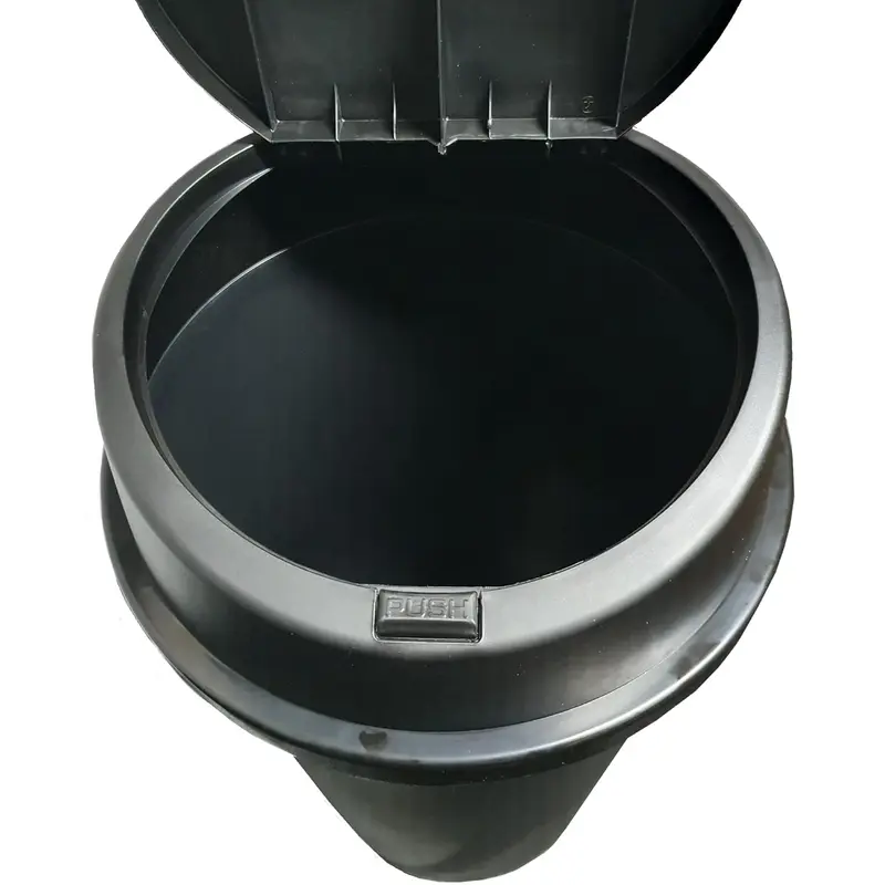 45L ALL BLACK TOUCH TOP BIN / DUSTBIN / RUBBISH BIN / KITCHEN / HOME / PLASTIC. Household Room Waterproof 1