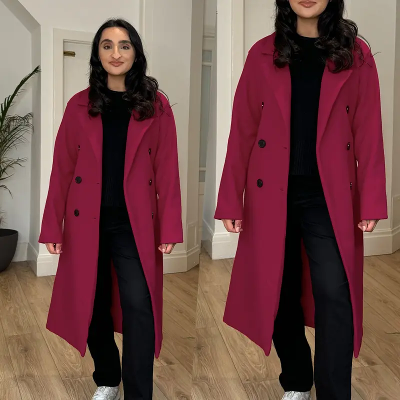 WOMENS BUTTON LAPEL WAIST TIE SOFT THERMAL COAT Chic Collar / Pockets Fashion Essential Comfortable Belt Womenswear Casual Elegance Elegant Jackets 8-14 16-20 PLUS SIZE 6