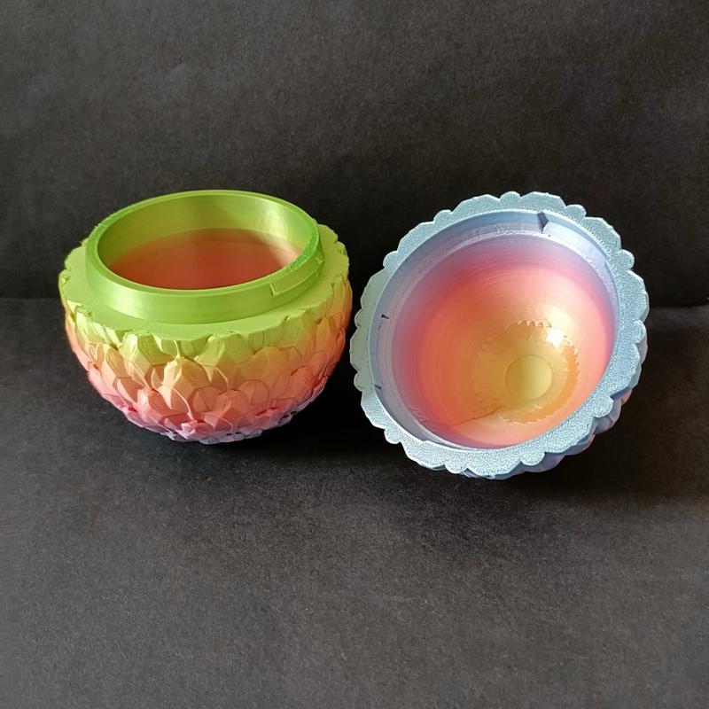 3D Printed Dragon Egg, multicolour, dragons, sensory toy, flexi dragon 6