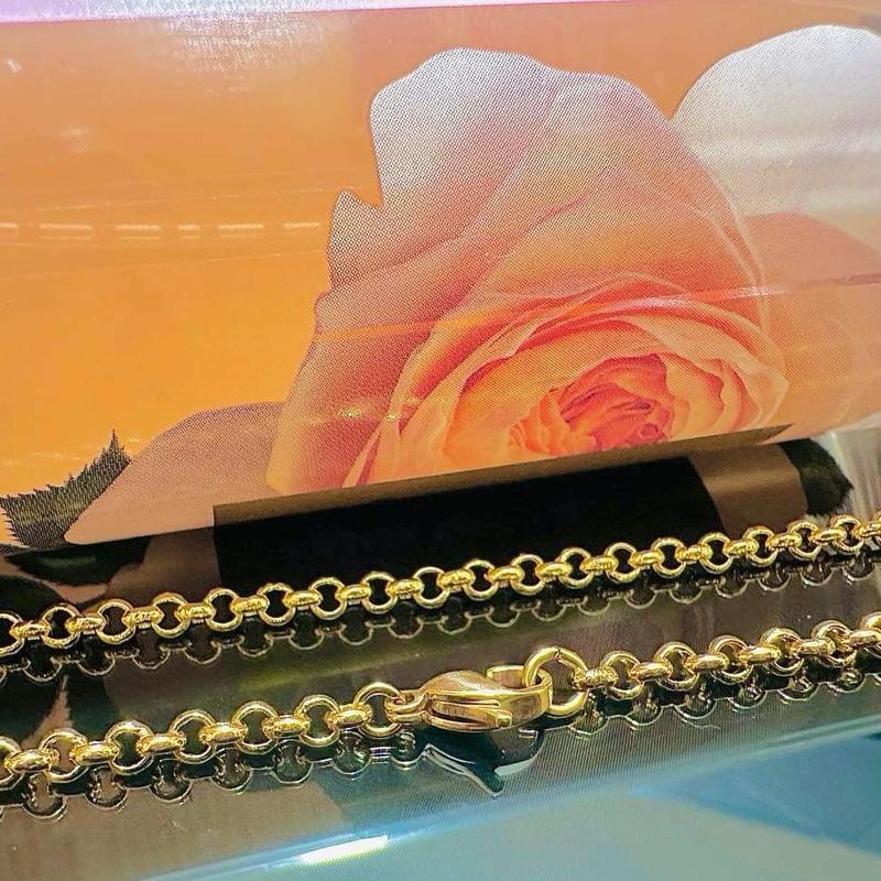 Unisex's necklace 9 carat 9k Yellow gold plated men women Rolo belcher chain necklace. All sizes , width=3mm , clasp style uk seller teens kids adults X-Large adults 6