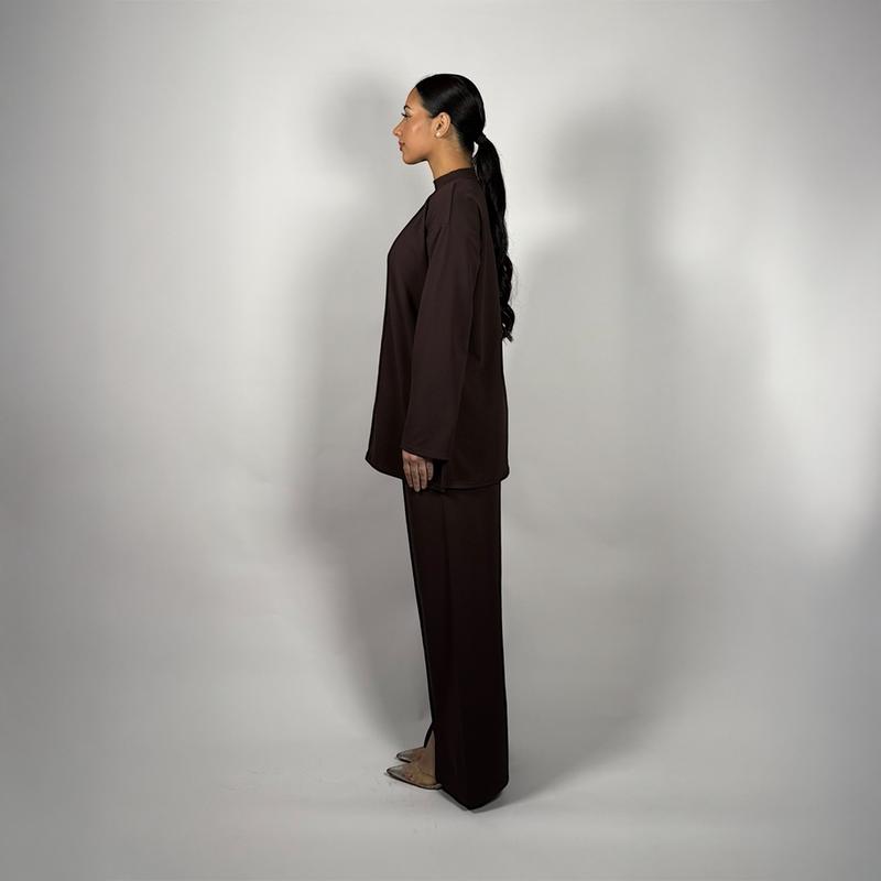 Product Introduction of kafti Ashgrove CoOrd Set - Women's Relaxed Fit Loungewear Crew Neck CoOrd Set with Trousers 15