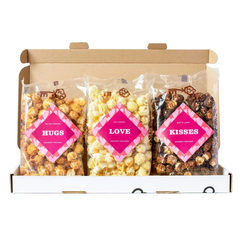 'Popcorn & Kisses' Gourmet Popcorn Letterbox Gift 2