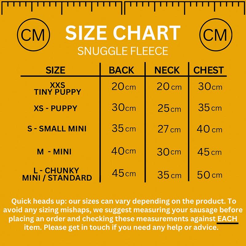 XXS Tiny Puppy Snuggle Dachshund Fleece - 20cm / 8inch Back | Sausage Dog Box 3