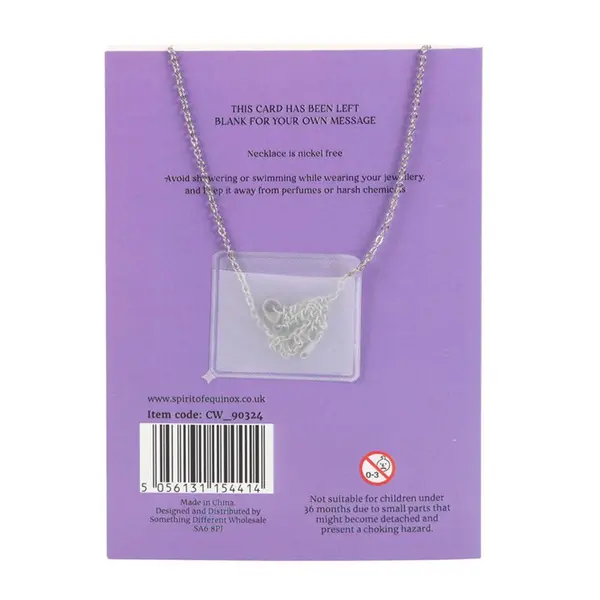 Amethyst Crystal Moon Necklace on Greeting Card 1