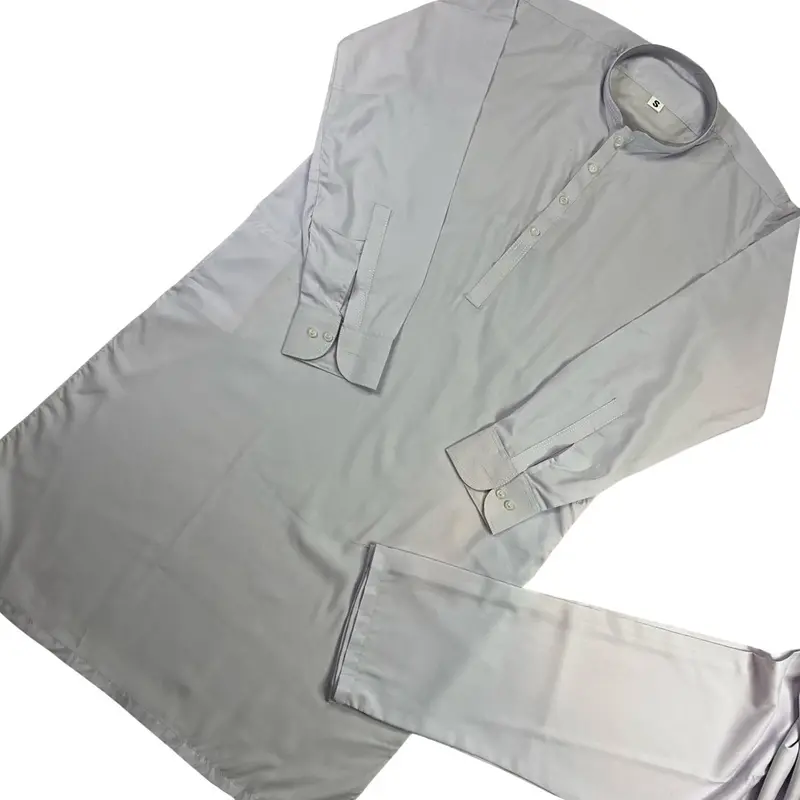 Mens kameez trousers white 1