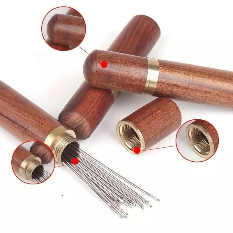 Vintage Wooden Toothpick Holder Pocket Toothpick Dispenser Boxes Tools Portable 7