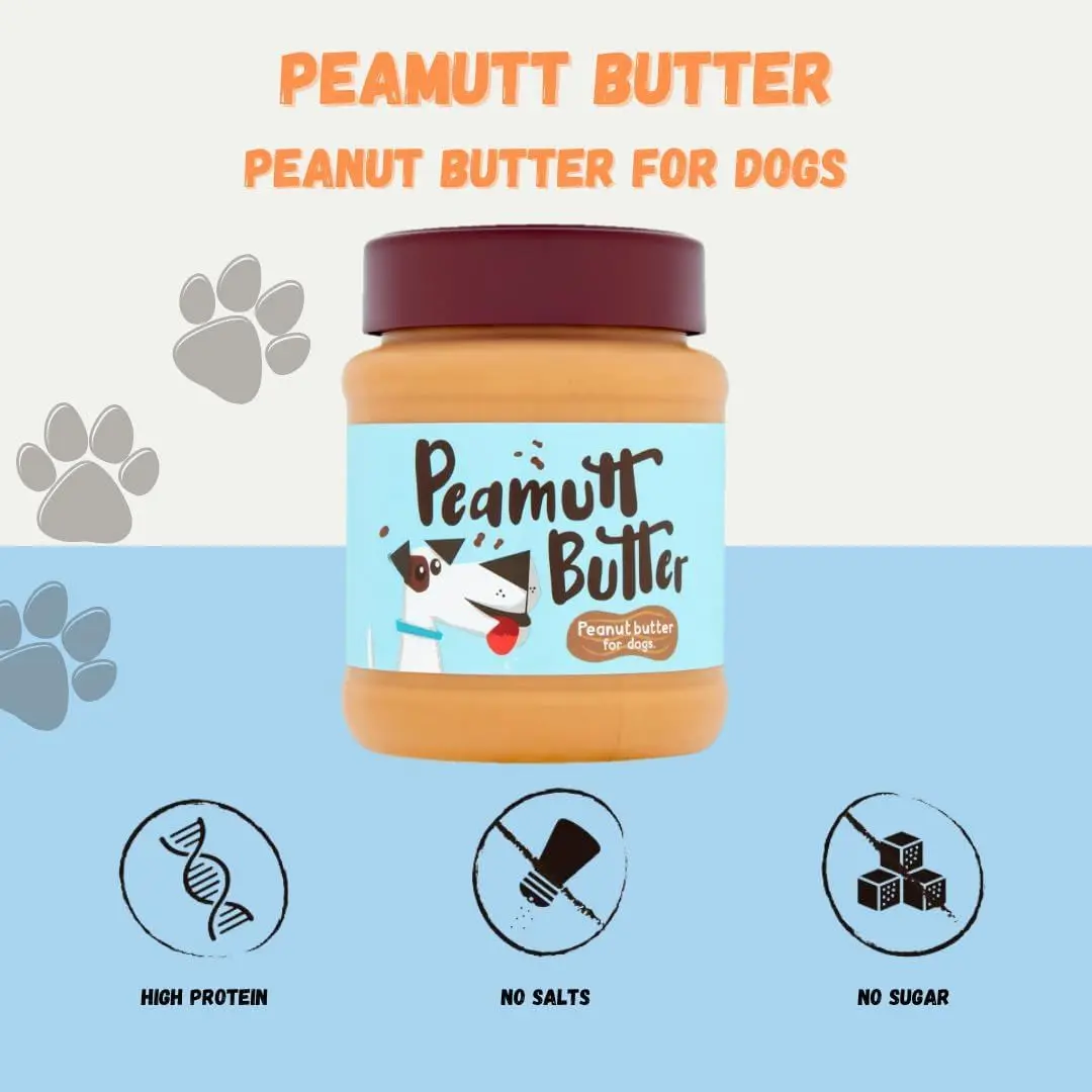 Peamutt Dog Peanut Butter | Treat Formulated for Dogs No Added Sugar and Salt Sweeteners Friendly Texture Perfect