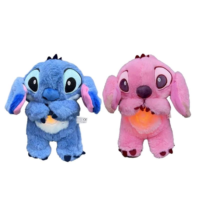 Blue Pink Lilac Teddy Breathing Musical Soothing Doll Sleep Stitch Toy Anxiety Relief Plush Toys 3