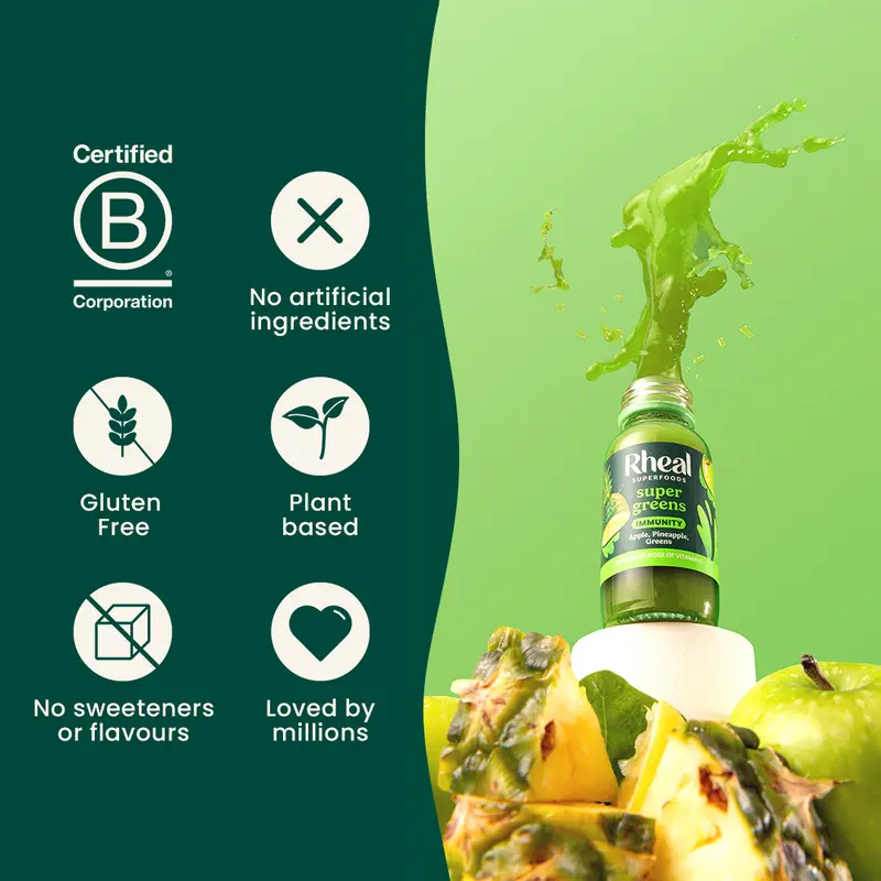 Rheal Super Greens Shot: Daily Immunity Shots (14 Day Supply) 5