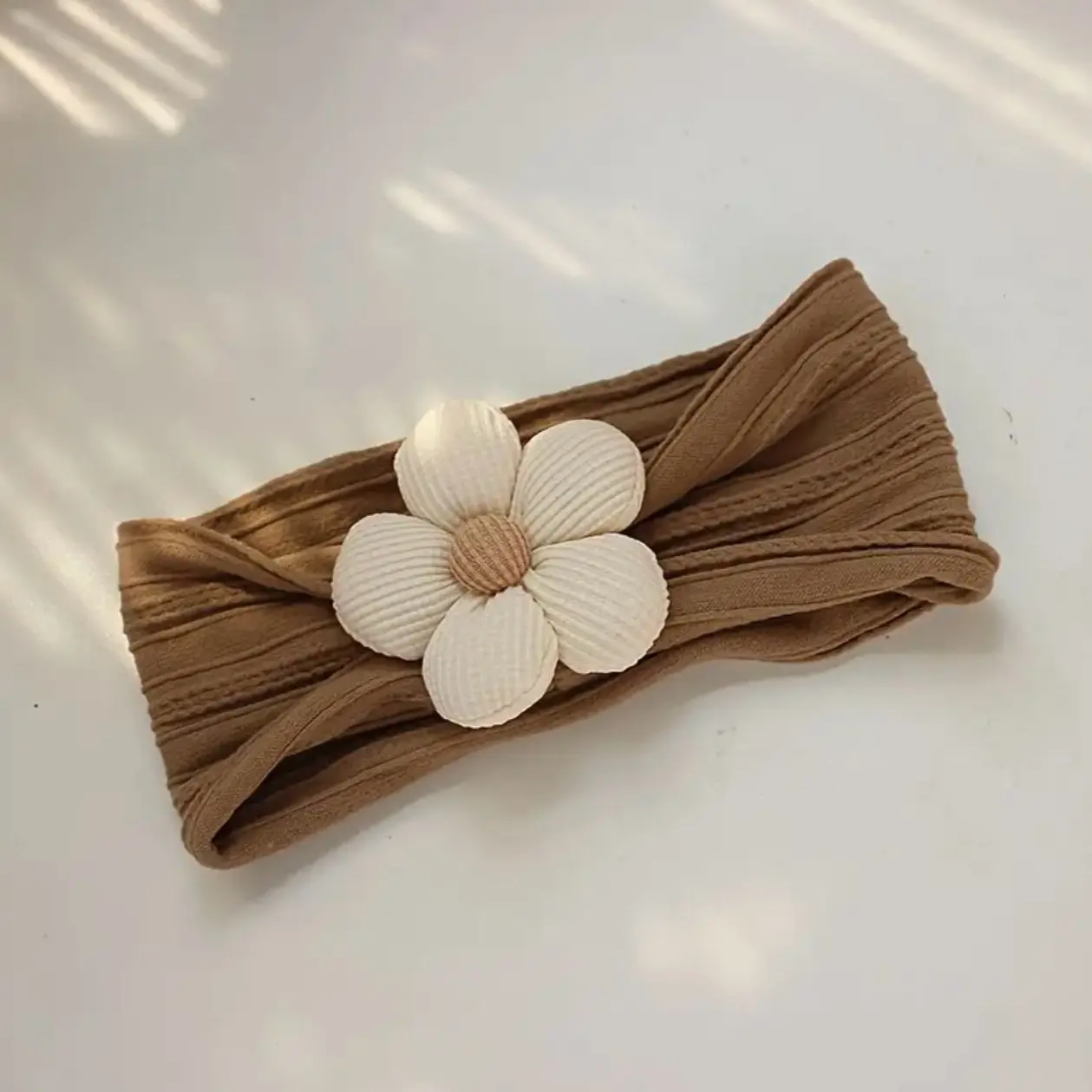 Cute soft elastic flower headband baby girl