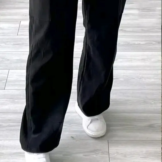 Women Ladies Wide Leg Cargo Trousers Combat Utility Palazzo Bottoms Women Ladies Wide Leg Cargo Trousers Combat Utility Palazzo Bottoms 1