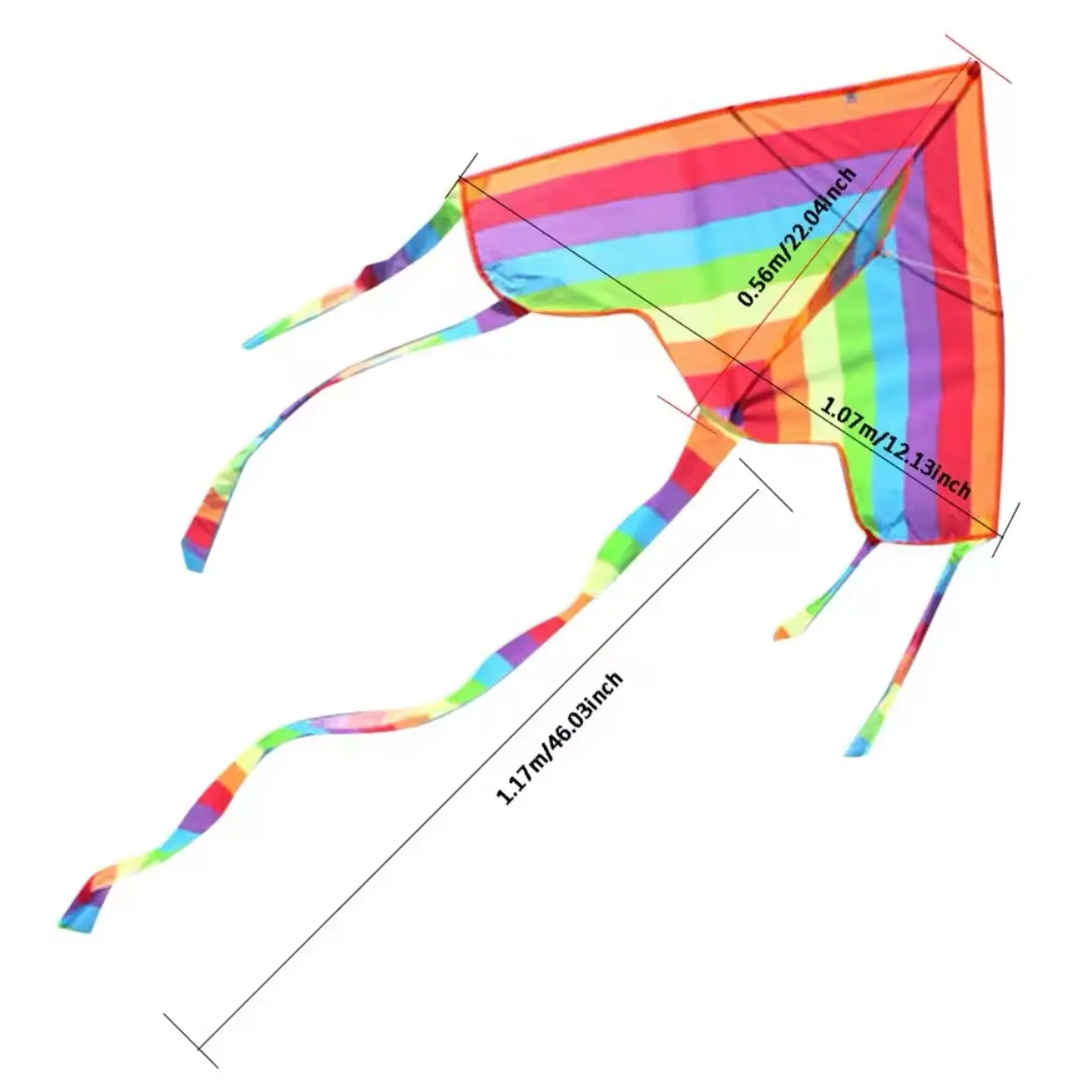 Easy Fly Colorful Rainbow Kite for Kids - Outdoor Fun Sports Beach Toys