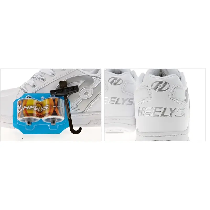 Heelys Propel boys girls shoes White Silver 8