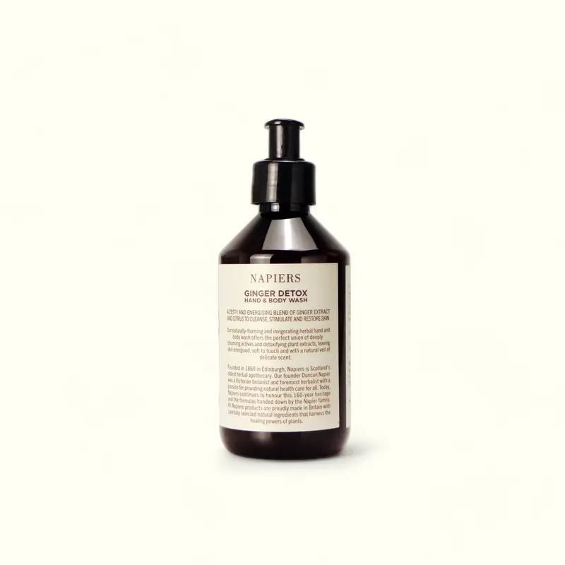 Napiers Ginger Detox Hand & Body Wash - Herbal Cleanser For Hand & Body - Naturally Foaming Plant Based Body Care Providing Gentle Cleansing Comfort With The Light Scent Of Citrus And Ginger 3