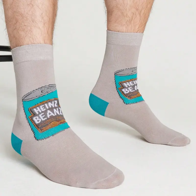 Heinz Unisex Beans Ankle Socks Pack Of 3 Menswear Comfy 5