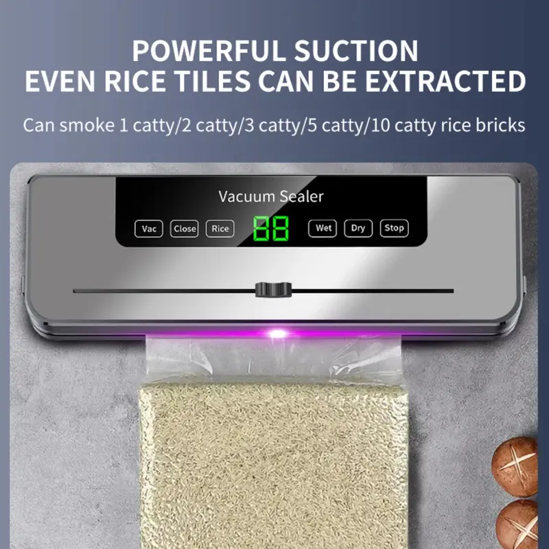Electric Vacuum Sealer Food Storage Sealing Machine with Built-in Cutter & UV Sterilization 1