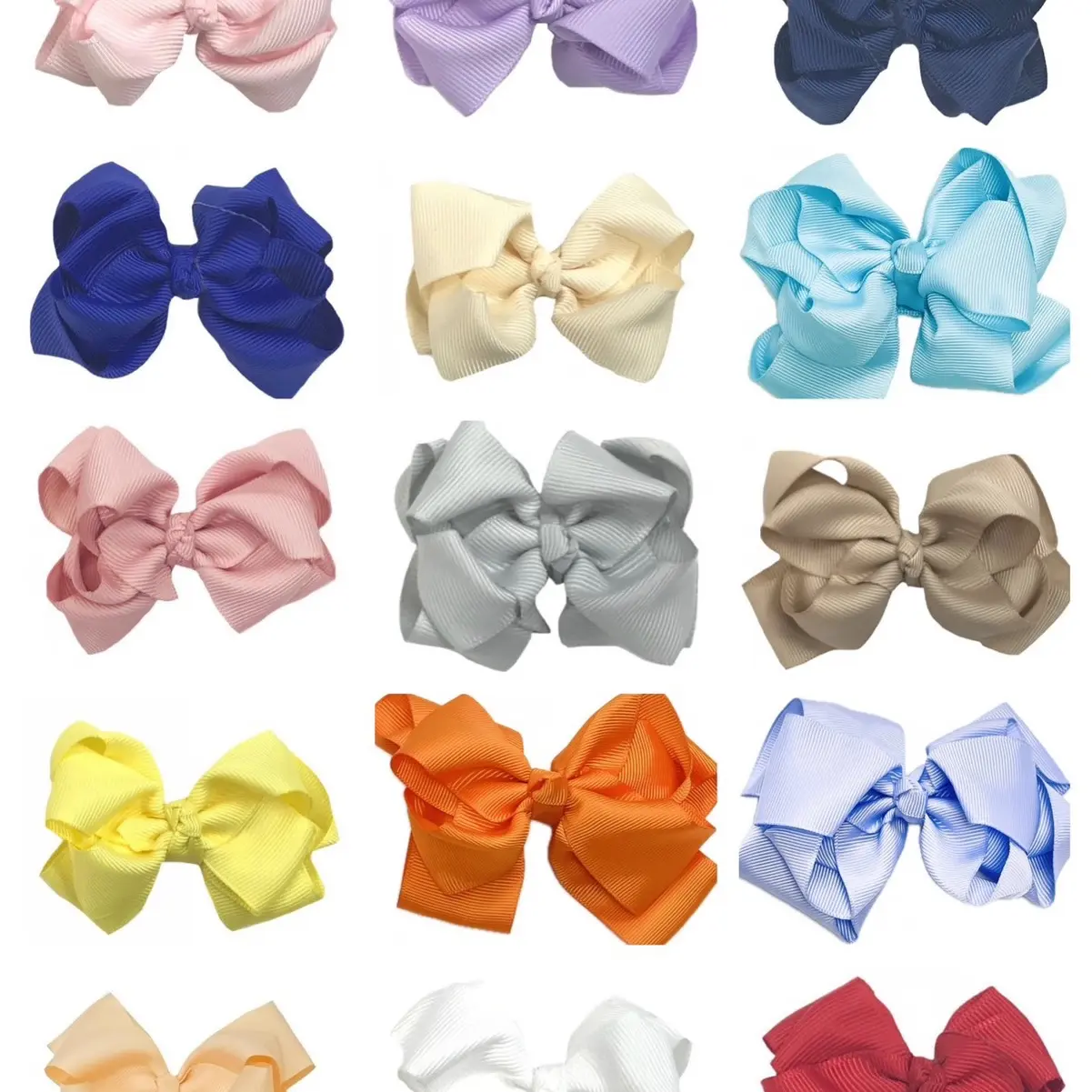 Hair bow on clip mint green